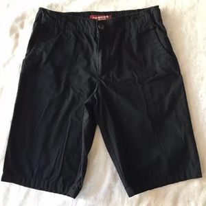 Arizona Jean Co Black Chino Flat Front Shorts